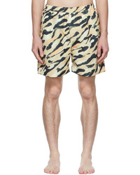 Short de bain camouflage beige