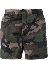 Short de bain camouflage vert foncé