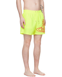 Short de bain imprimé jaune Vivienne Westwood