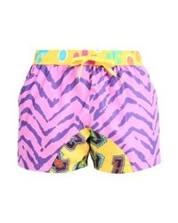 Short de bain imprimé multicolore Moschino
