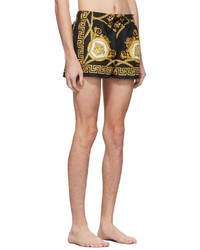 Short de bain imprimé noir Versace Underwear