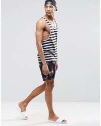 Short de bain imprimé noir Asos