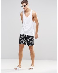 Short de bain imprimé noir Jack and Jones