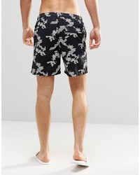 Short de bain imprimé noir Jack and Jones