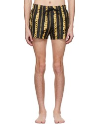 Short de bain imprimé noir Versace Underwear