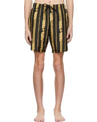 Short de bain imprimé noir Versace Underwear