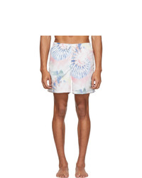 Short de bain imprimé tie-dye rose