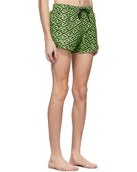 Short de bain imprimé vert Versace Underwear