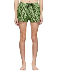 Short de bain imprimé vert Versace Underwear