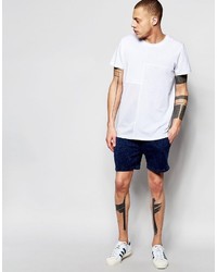 Short délavé à l'acide bleu marine Asos