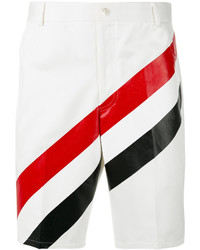 Short en coton à rayures horizontales blanc Thom Browne