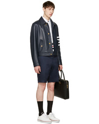 Short en coton bleu marine Thom Browne