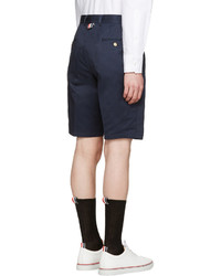 Short en coton bleu marine Thom Browne