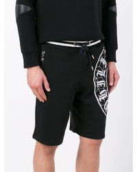 Short en coton noir Philipp Plein