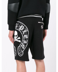 Short en coton noir Philipp Plein