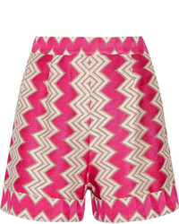 Short en crochet fuchsia