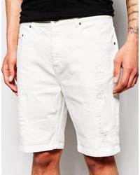 Short en denim blanc Asos