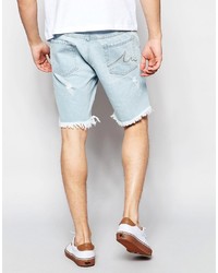 Short en denim bleu clair