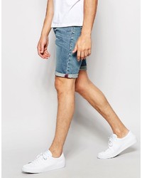 Short en denim bleu clair Asos