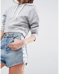 Short en denim bleu clair Asos