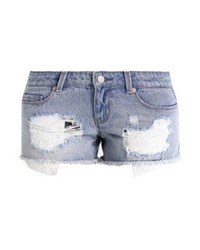 Short en denim bleu clair Only