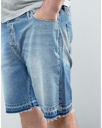 Short en denim bleu clair Asos