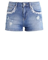 Short en denim bleu clair River Island