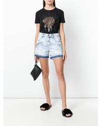 Short en denim bleu clair Versace Jeans