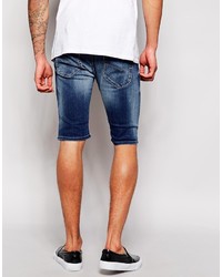 Short en denim bleu marine Diesel