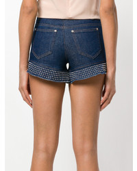 Short en denim bleu marine RED Valentino