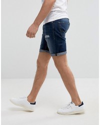 Short en denim bleu marine Jack and Jones