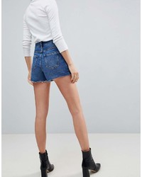 Short en denim bleu