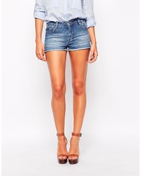 Short en denim bleu Warehouse