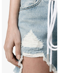 Short en denim déchiré bleu clair Off-White