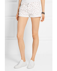 Short en denim imprimé blanc Current/Elliott