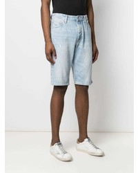 Short en denim imprimé bleu clair Tommy Jeans