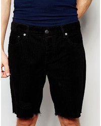 Short en denim noir