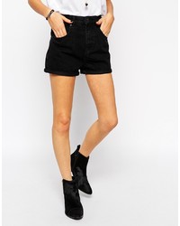 Short en denim noir Asos