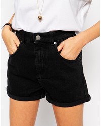 Short en denim noir Asos