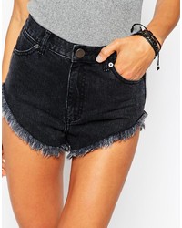 Short en denim noir Asos