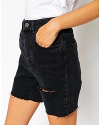 Short en denim noir Asos