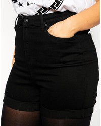 Short en denim noir Asos