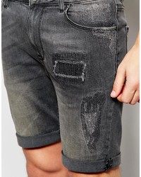 Short en denim noir Asos