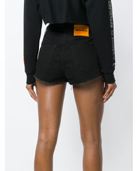 Short en denim noir Heron Preston