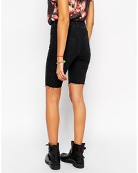 Short en denim noir Asos