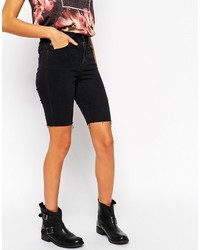 Short en denim noir Asos