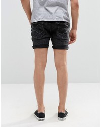 Short en denim noir Brave Soul