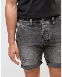 Short en denim noir Asos