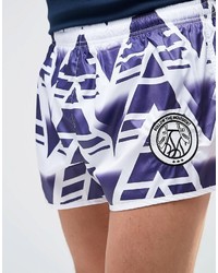 Short en soie géométrique blanc Siksilk