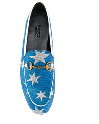 Slippers à étoiles bleus Gucci